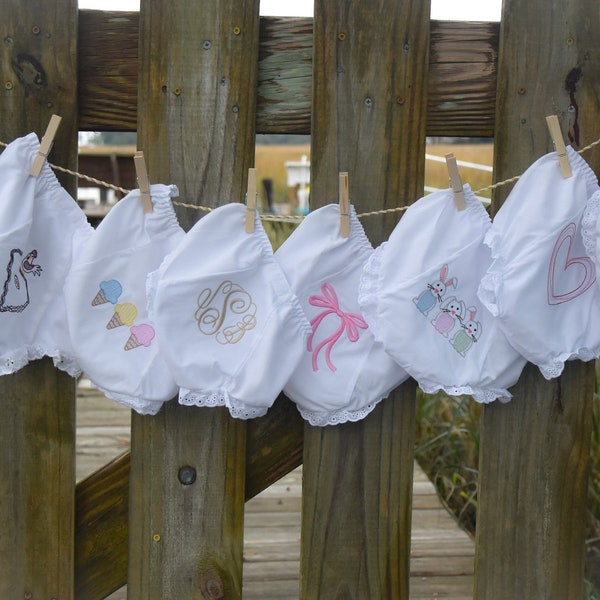 Diaper Cover Panty/ Baby Bloomers- Custom Embroidery