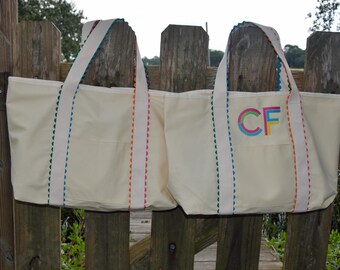 Custom Embroidered Ric-rac Tote Bag - Etsy