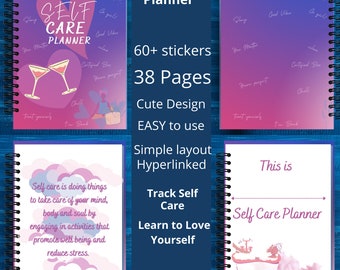 Digital Self Care Planner | Digital Self Care Workbook | Wellness Journal | Digital Self Care Calendar