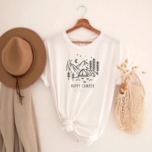 Happy Camper Lover, Camping Shirt, Camping Heart Shirt, Cute Hiking Shirt, Adventure Shirt, Camper Shirt, Gift for Her