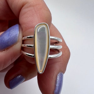 Mother of Pearl Sterling Silver Ring (Adjustable)