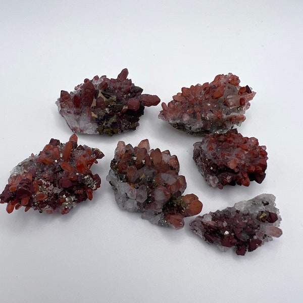 Red Quartz with Pyrite Cluster