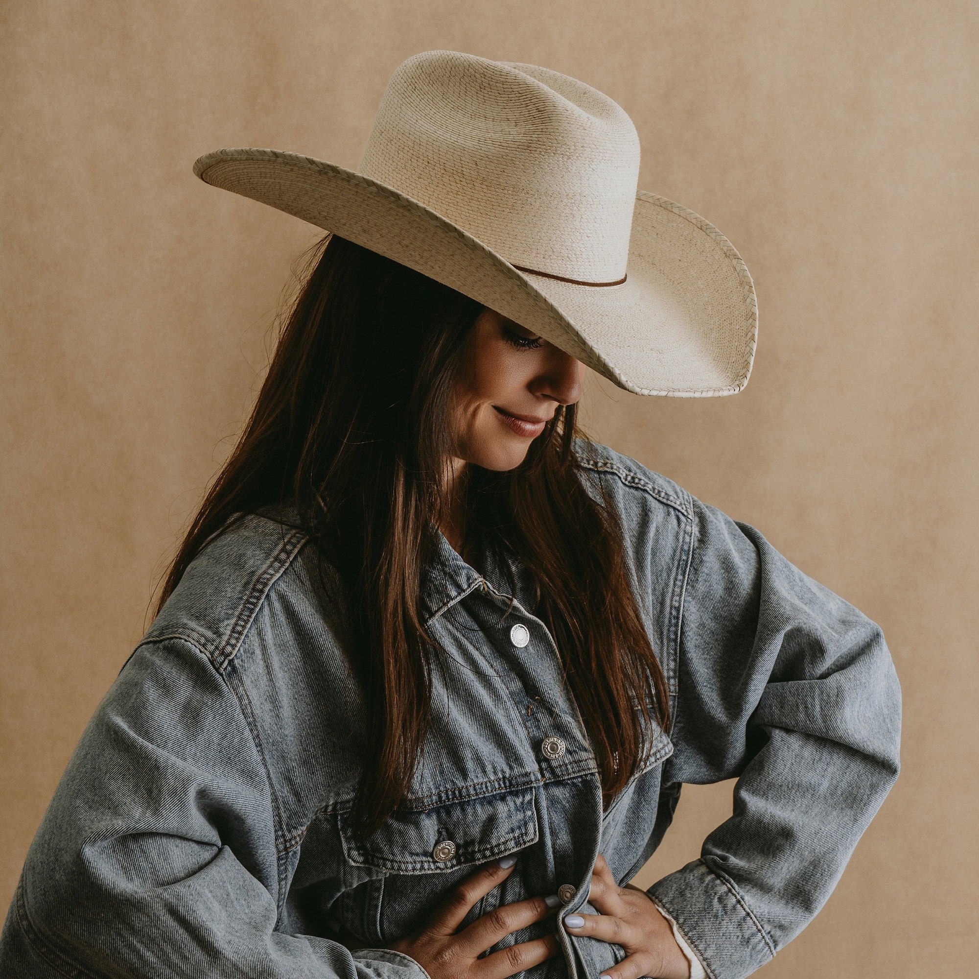 Straw Hat | Cowboy - Cowgirl Hat | Palm Straw Hat | Rodeo 