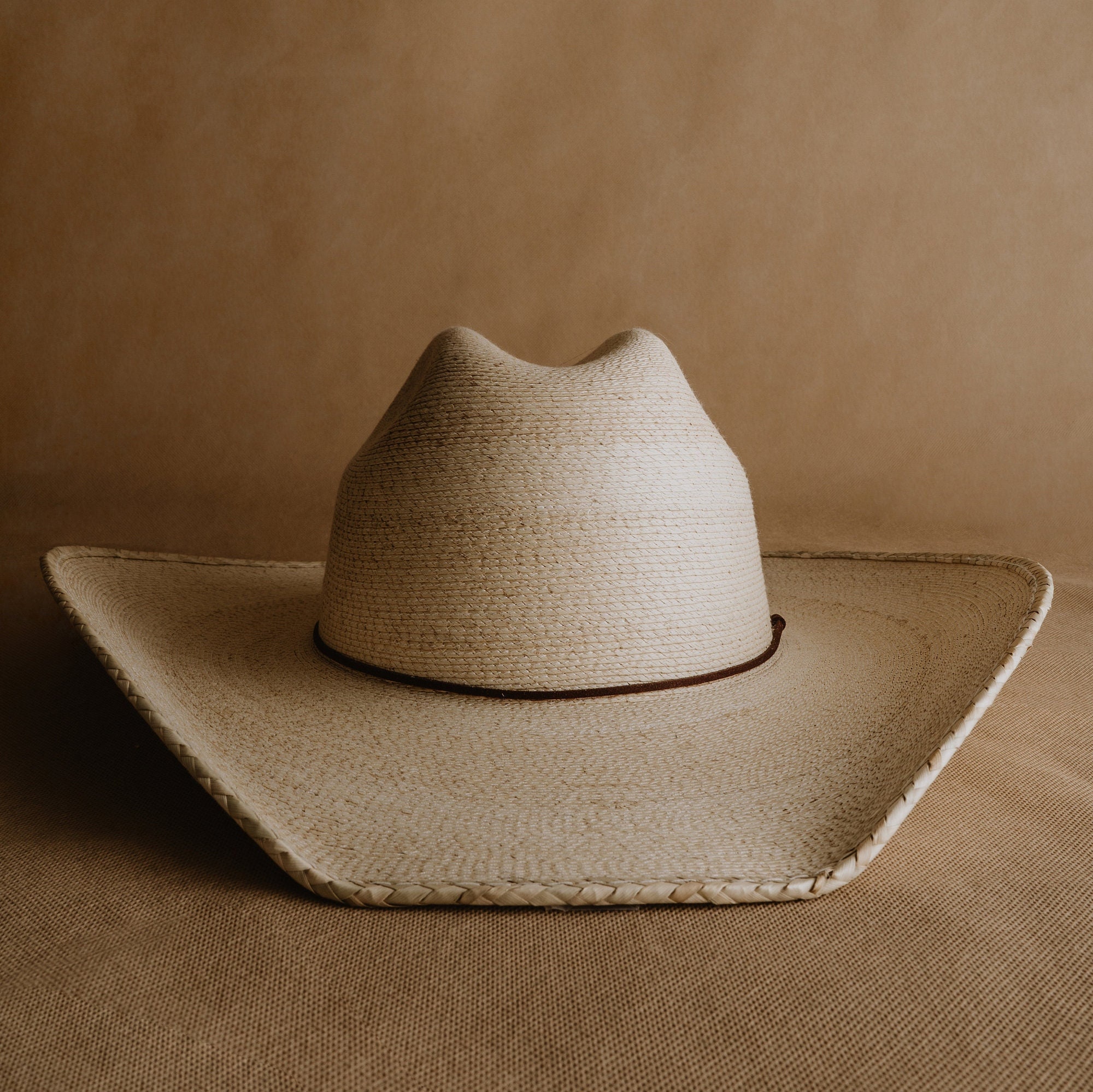 Stunning  handmade Mexico western boho hat Mexican Handcrafted Wide Brim Palm Cowboy Hat | CoLores  main image 3