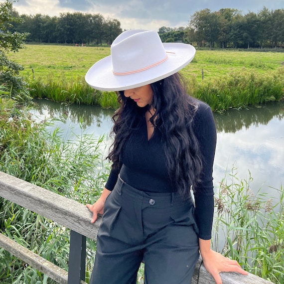 Wool Hat Women | Pencil Roll Brim and Fedora Crown | Wide  display picture 1