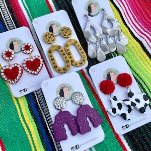 La Reina Collection | Handmade Polymer Clay Earrings | Lightweight Earrings | Selena Inspired