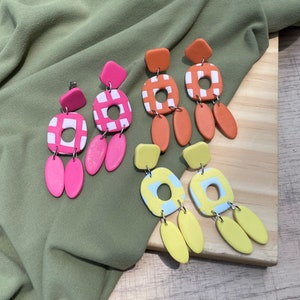 VIC | Handmade Polymer Clay Earrings | Lightweight Earrings | Summer Collection