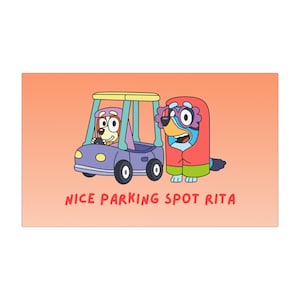 Superschöner Parkplatz Rita, Automagnete, perfektes Geschenk für die Eltern, magnetischer Autoaufkleber, entzückende Karikaturdekor