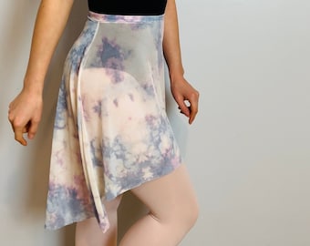 Tie Dye High-Low Pull on Skirt. READY TO SHIP!