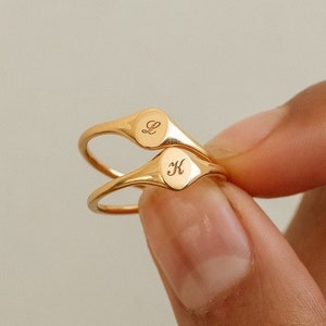 Personalized Oval Signet Ring by Gracepersonalized
