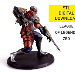 League of Legends Zed 3d Model Stl File 3d Printer Digital Download Fan Art