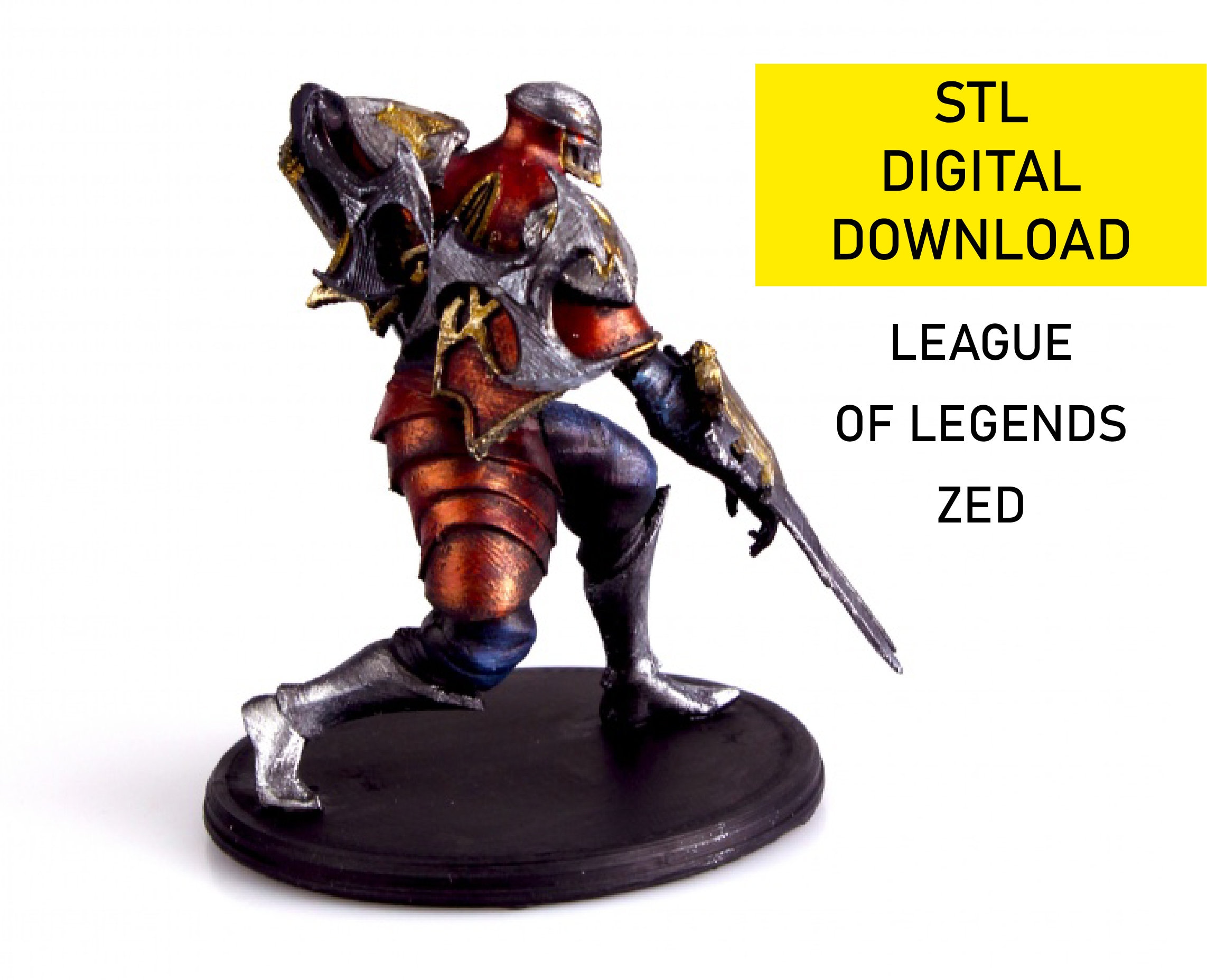 League of Legends Zed 3d Model Stl File 3d Printer Digital Download Fan ...