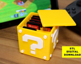 Mario Block Switch Cartidge Stl Format, 3d Print Digital Download , Mario Bros Stl Pack Box