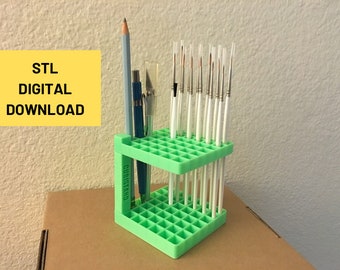 Cubistand Pencil Pen Brush Holder Stand - 3d Print Stl File, Digital Download