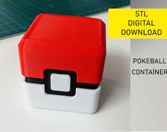 Pokeman Quest Pokeball Container Stl file 3d Printer File