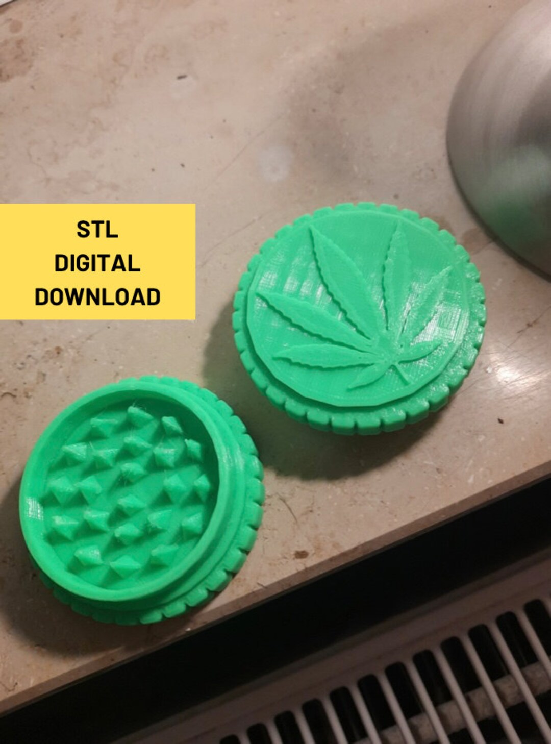 Weed Grinder 3d Print Stl File, Digital Download Etsy