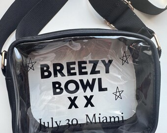 Custom Clear Stadium Crossbody Bag: Breezy Bowl Tour Concert Purse