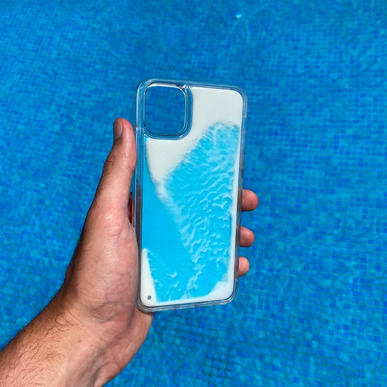 Neon Sand Liquid Case Glow in the Dark for Iphone 7 8 X Etsy