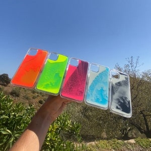 Étui liquide néon sable, phosphorescente, pour iPhone 7, 8, X, 11, 12, 13, 14, 15, 16 Pro Max, XR, copie Casify