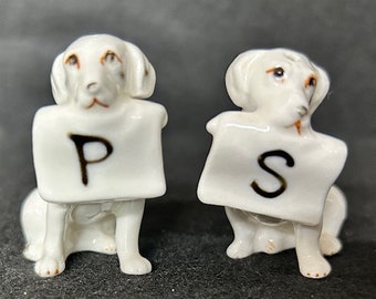 Vintage Bone China Dalmatian Salt and Pepper Shaker