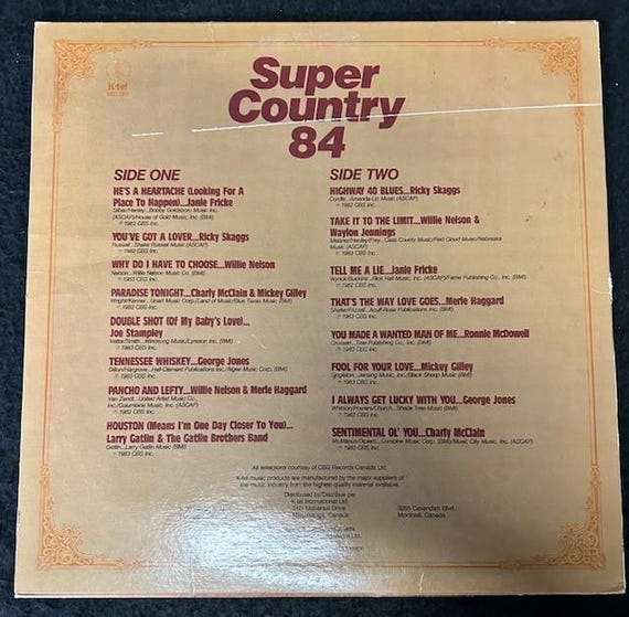 Super Country 84 - Various Artists Album - Etsy Canada