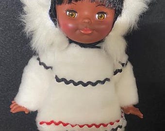 Vintage 1960's Regal Canada Eskimo / Inuit Doll