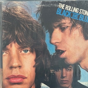 Rolling Stones zwart-blauwe vinylplaat 1976