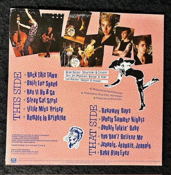 Original 1982 Stray Cats - Built for Speed LP - Etsy