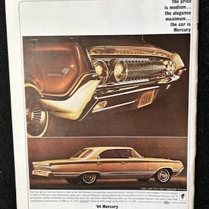 Original 1950&#39;s Mercury Car Magazine Advertisements