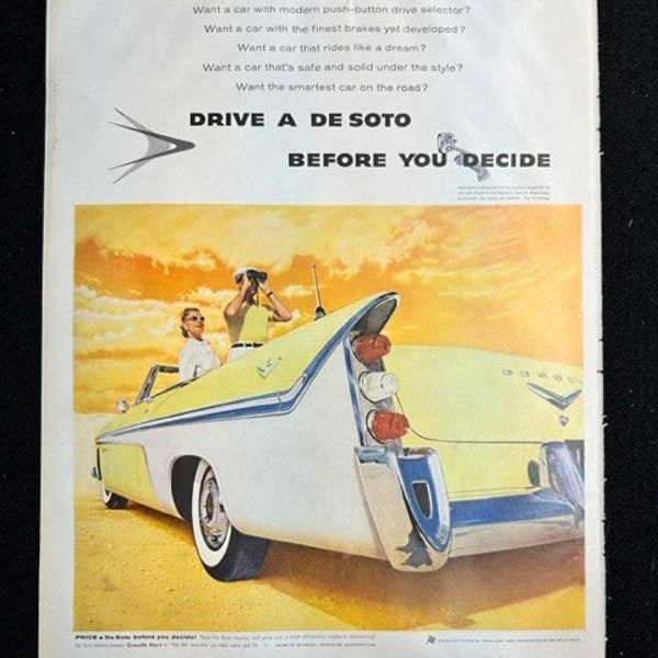 Assorted 1950's  DeSoto Advertisements