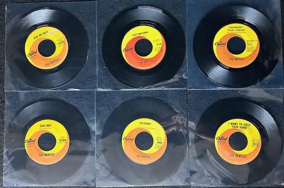 ビートルズレコード　7点セット ビートルズのヴィンテージ7インチレコード詰め合わせ - Etsy 日本