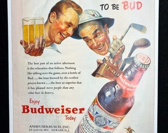 Vintage Assorted Budweiser Advertisements
