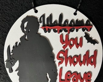 Halloween Door Greeting Signs