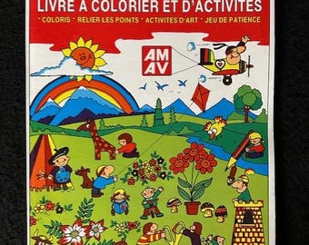 Vintage 1985 AMAV Activity & Colouring Book