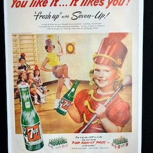 Vintage 1948 7up the Fresh up Family