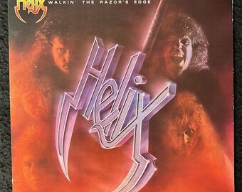 1984  Helix - Walkin' The Razor's Edge Vinyl Record