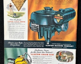 Original Clinton Engine Magazine Advertisement