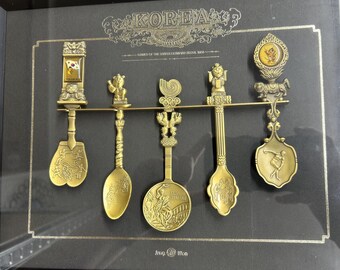 1988 Seoul XXIVTH Olympic Brass Spoon Set