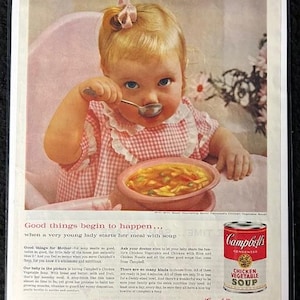 Assorted Vintage Campbell&#39;s Soup Advertisements
