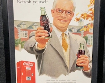 Framed 1952 Coca-Cola Advertisement