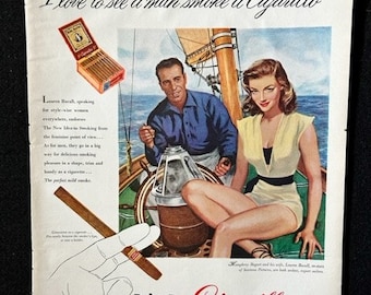 1957 Original Robt. Burns Cigarillos Advertisement