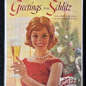 Assorted Original 1950 and 1960 Schlitz Beer Advertisements