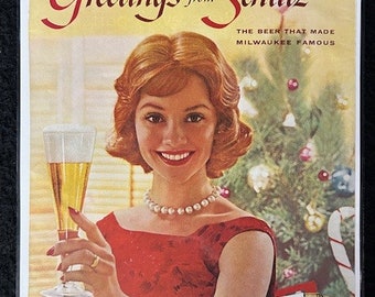 Assorted Original 1950 and 1960 Schlitz Beer Advertisements