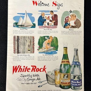 Publicités originales de White Rock de 1950