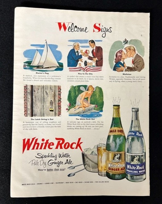 Original 1950 White Rock Advertisements - Etsy