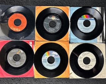 Assorted Vintage 7" - 45 RPM Vinyl Records
