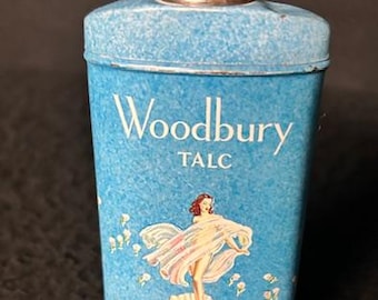 Vintage Woodbury Talc Tin - Half Full