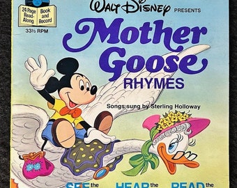 Walt Disney Presents Mother Goose Rhymes Read Along Book and Record