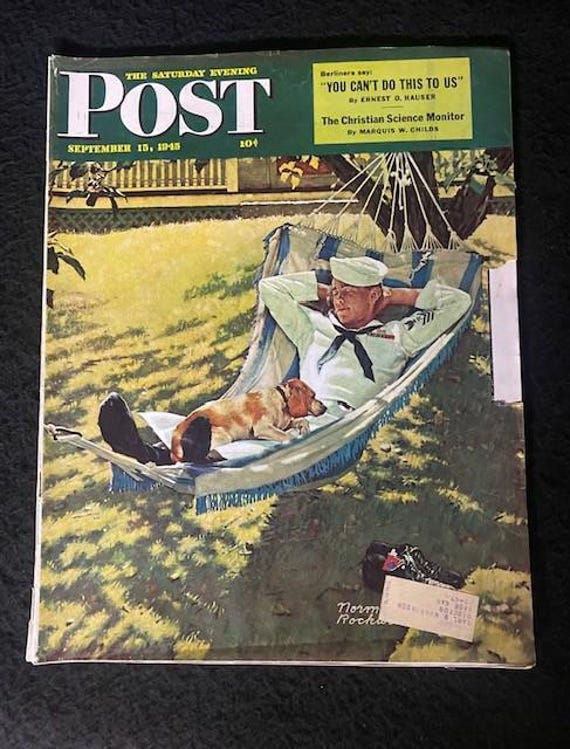 Assorted 1945 Saturday Evening Post Magazines - Etsy