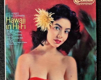 Vintage Assorted Vinyl Records with music of Hawaii